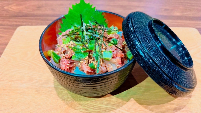 【夕朝食付】夕食は部屋食！地元食材を使用したしゃぶしゃぶ＋大間産のマグロを使用したネギトロ丼をご堪能